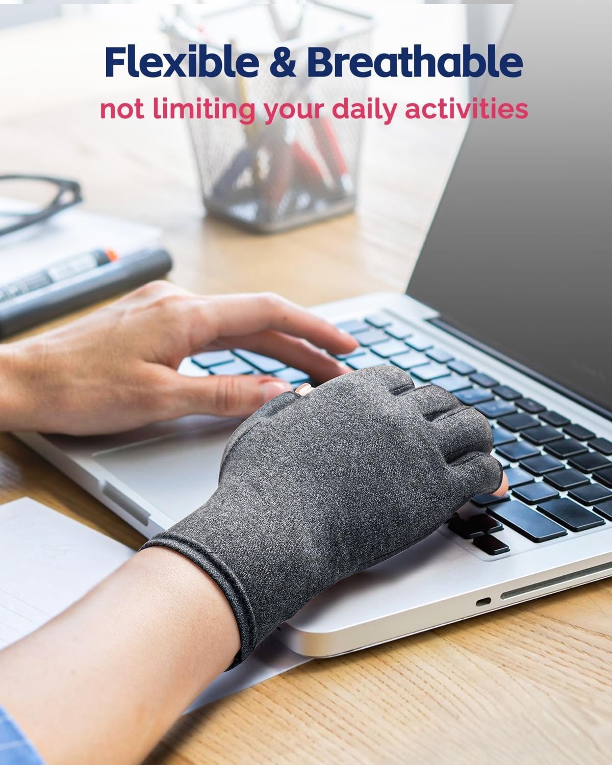 Women’s Arthritis Glove & Carpal Tunnel Wrist Brace Set