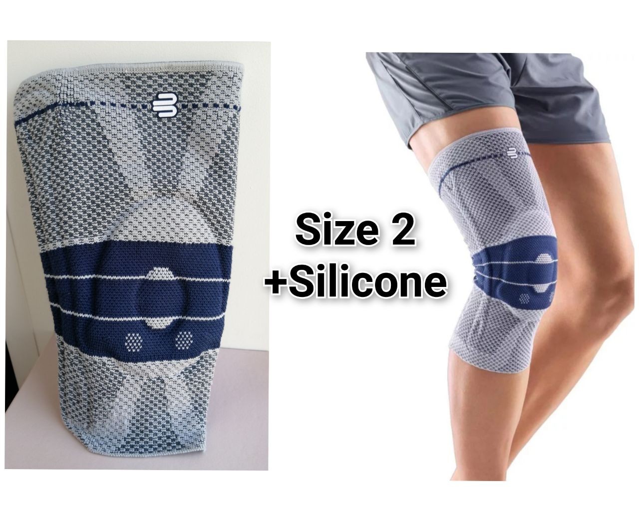 Bauerfeind Genutrain Size 2 M Knee Brace With Silicone Knee Support