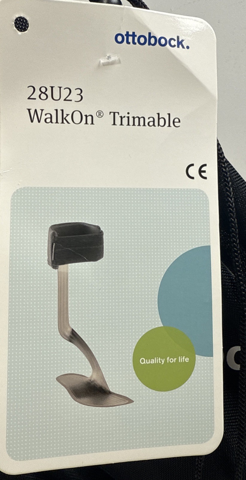 Ottobock WalkOn Trimmable AFO Drop Foot Brace Right Large 28U23 R42-45 Carbon