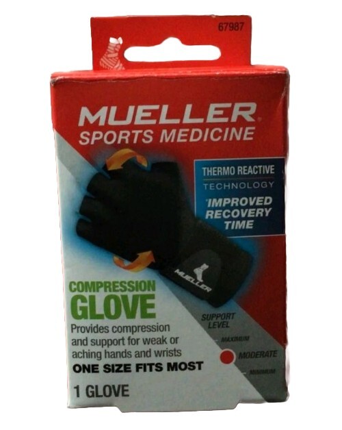 MUELLER REVERSIBLE COMPRESSION GLOVE ( BLACK )