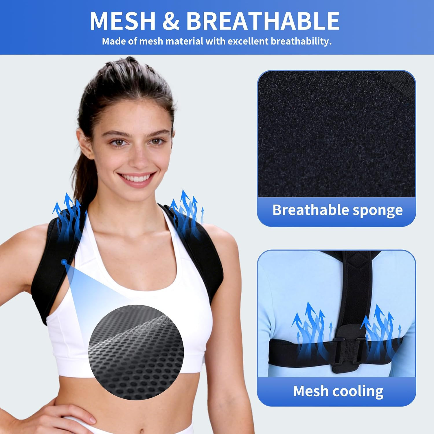 Posture Corrector for Men Women Adjustable Back Shoulder Neck Support Brace