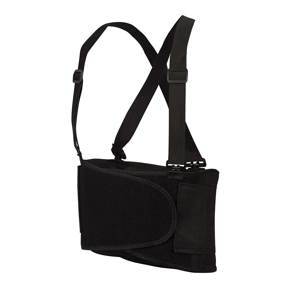 Large Adjustable Back Support Belt with Suspenders for Lower Back Pain Relief