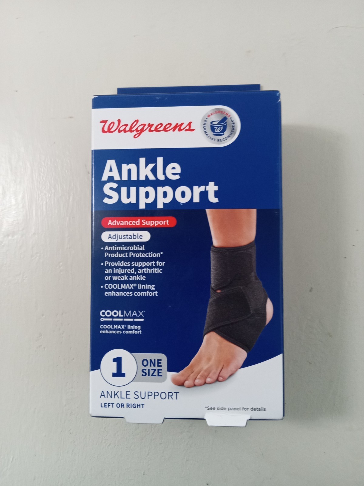 Walgreens Ankle Support, One Size Left Or Right Adjustable