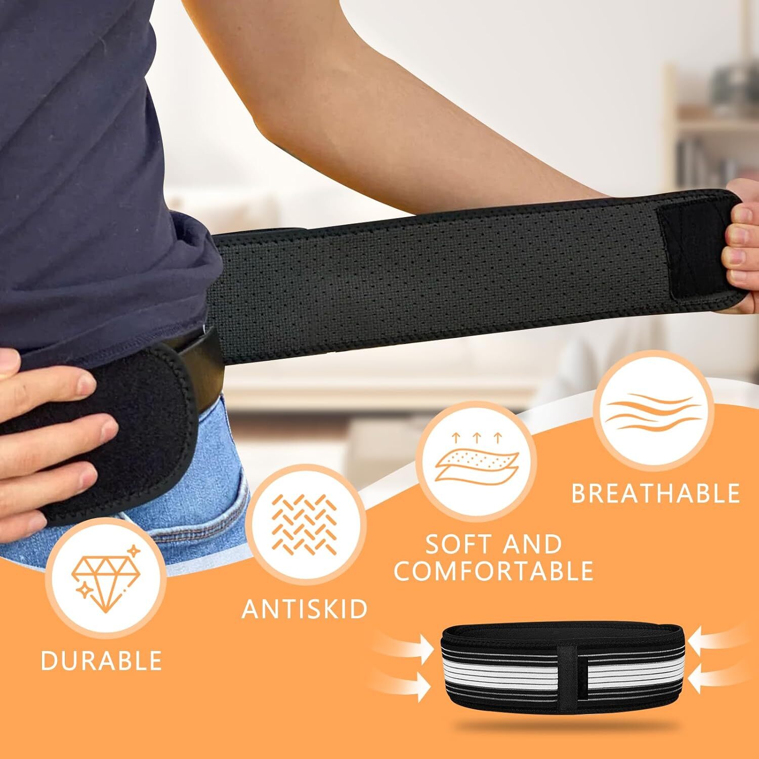 Hip Belt Lower Back Support Sciatica Pain Back Support Waist Brace for Women Men