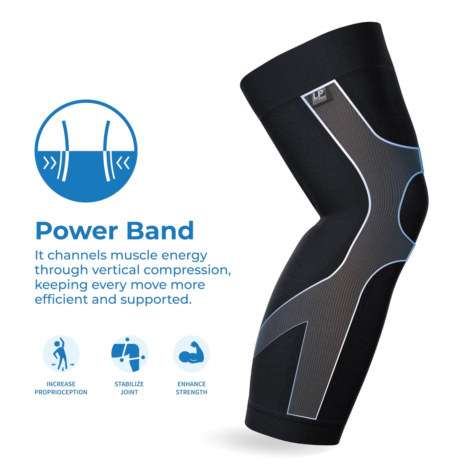 LP 272Z Leg Compression Sleeve for Knee, Thigh, and Calf Support – For Men, W…