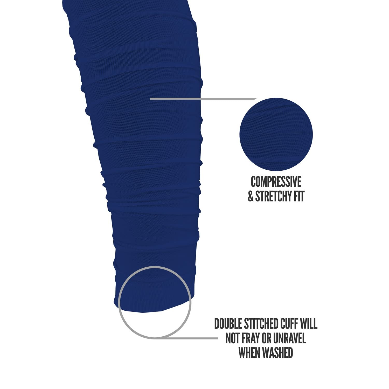 Nxtrnd Football Leg Sleeves Calf Sleeves for Men & Boys Sold as a Pair Navy Blue