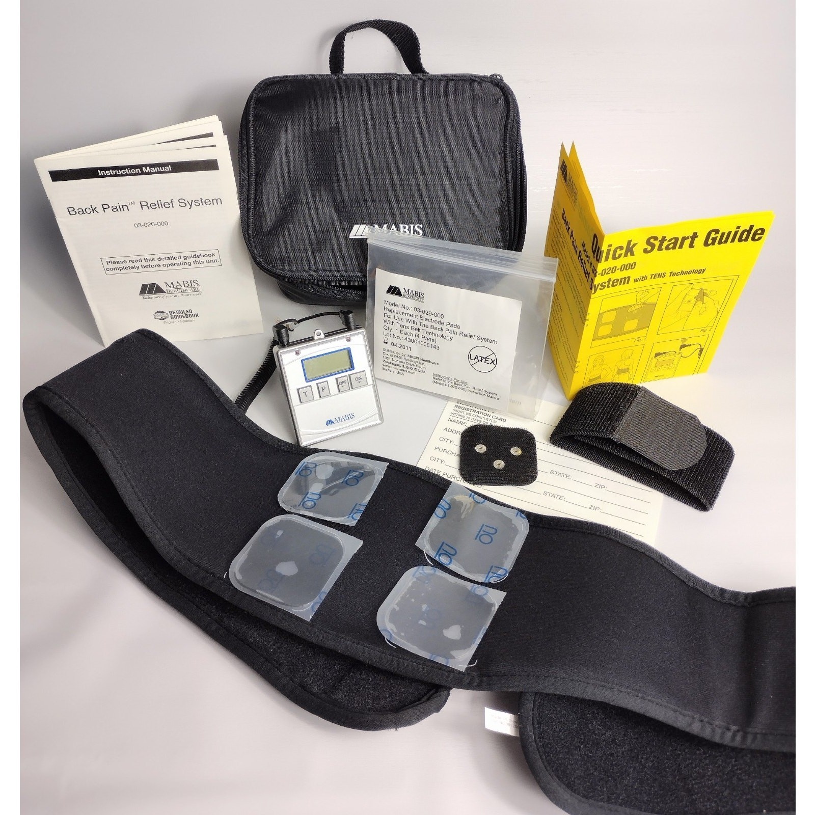Mabis Back Pain Relief System W/Tens Belt Technology -Get Relief! Excellent POC!