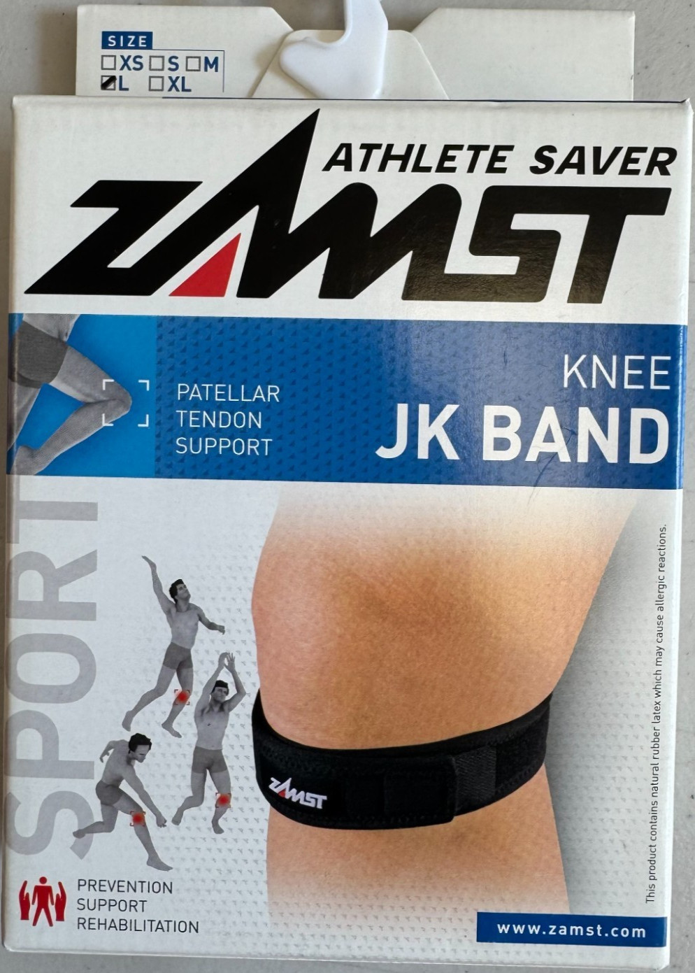 Zamst Knee JK Band Patellar Tendon Support (Size L, Light Support)