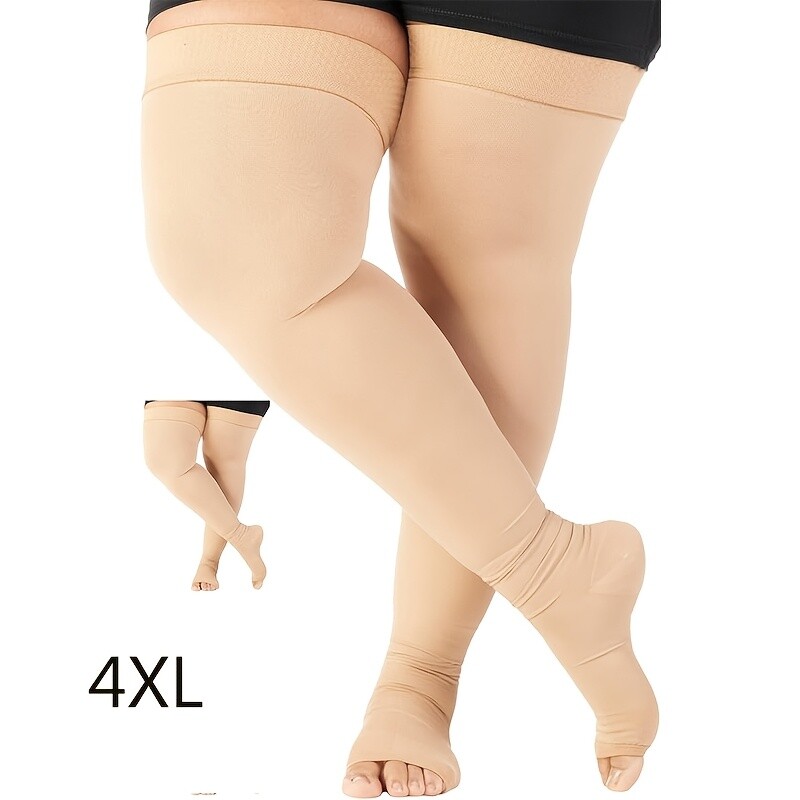 3 Pair Extra Large Size Thigh High Compression Sock Over-the-Knee Pressure Socks