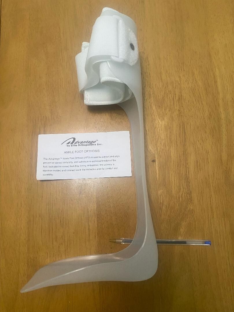 Maramed Afo # PLSC-200L, left medium, 3/4 footplate, Posterior leaf spring