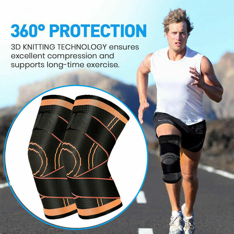 Knee Sleeve Strap Compression Brace Support Joint Pain Arthritis Relief Sports