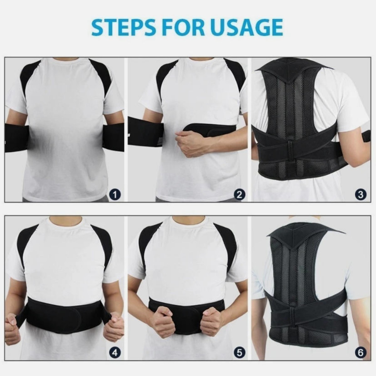 Adjustable Posture Corrector Low Back Support Shoulder Brace Belt for Men Women✅