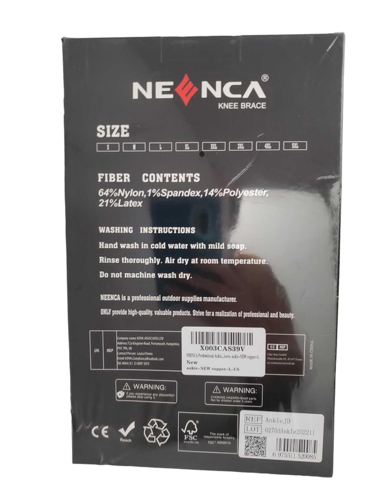 NEENCA Knee Brace Compression Sleeve Support for Knee Pain- LARGE New