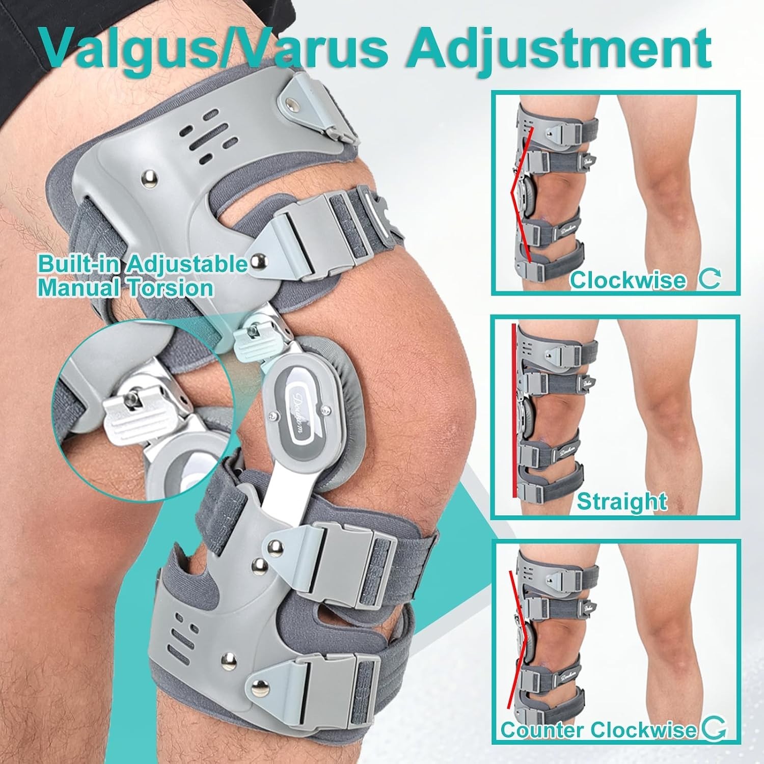Unloader Knee Brace for Osteoarthritis Pain Relief Adjustable Hinged Knee Suppor