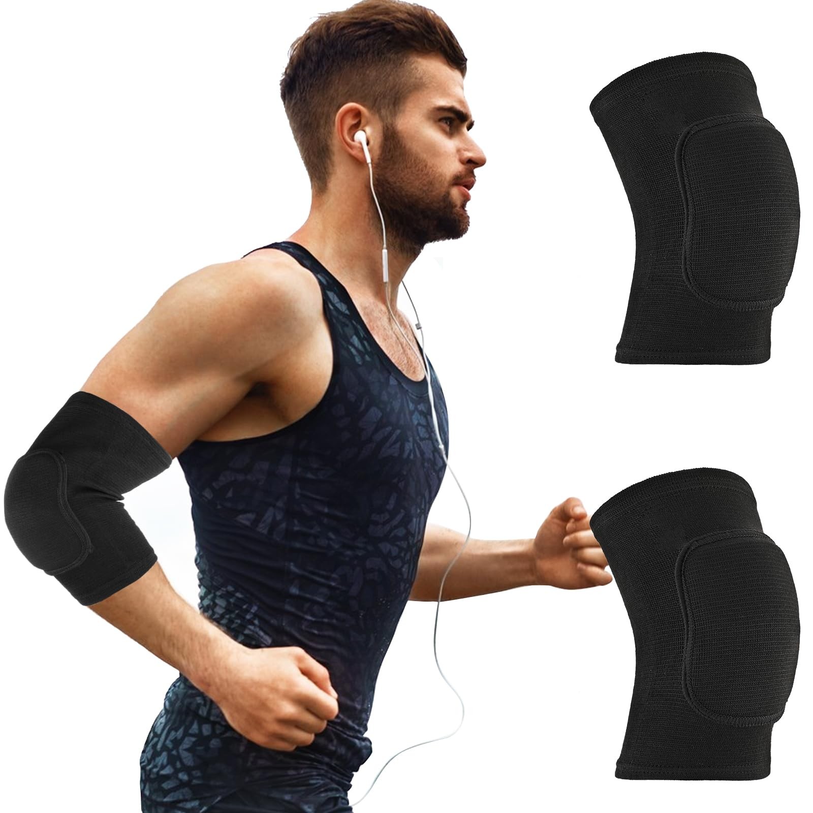 Elbow Protector Arm Brace Pads Pair Breathable Anti Collision Support for Sports