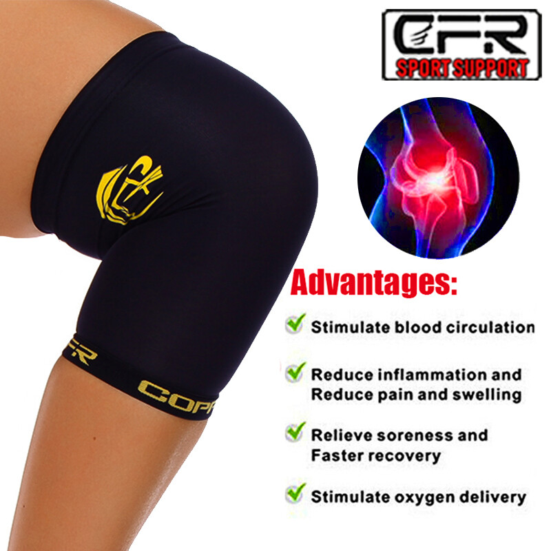 Copper Knee Sleeve Compression Brace Support Sport Joint Pain Relief Arthritis I