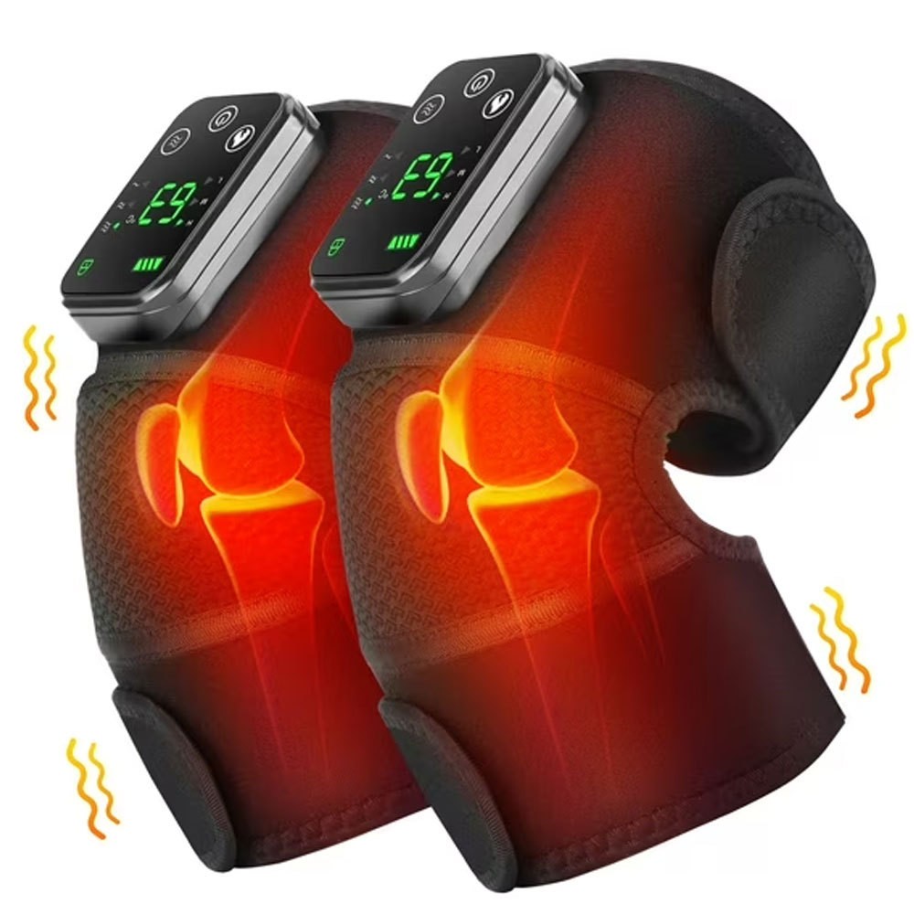 2Pack Heated Vibration Knee Joint Brace Therapy Shoulder Massager Pain Relief