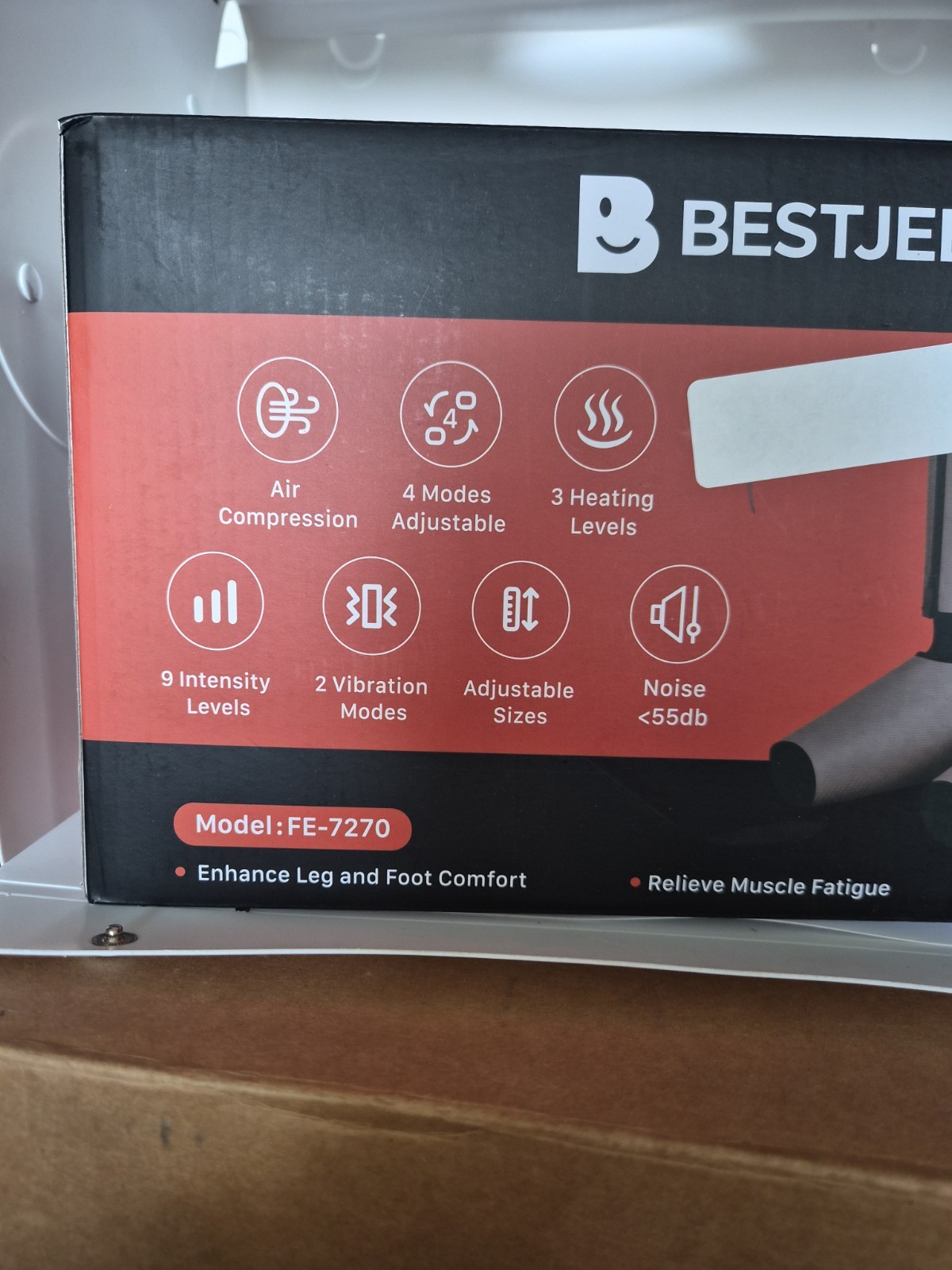 BESTJEEF Air Compression Leg Massager with Heat : Foot and Calf Massager