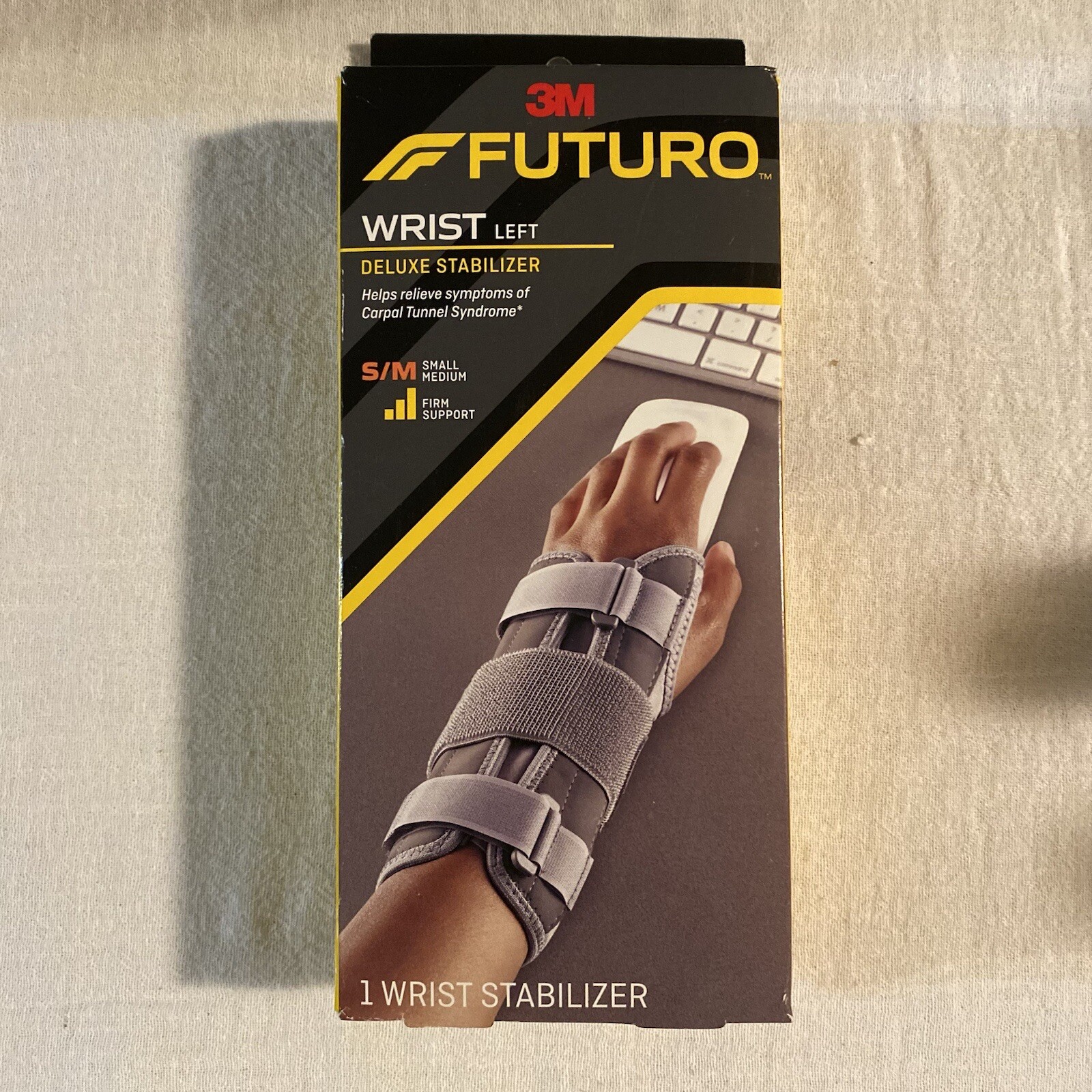 3M Futuro Deluxe Wrist Stabilizer, Left Hand Size Small/Med Carpal Tunnel Relief