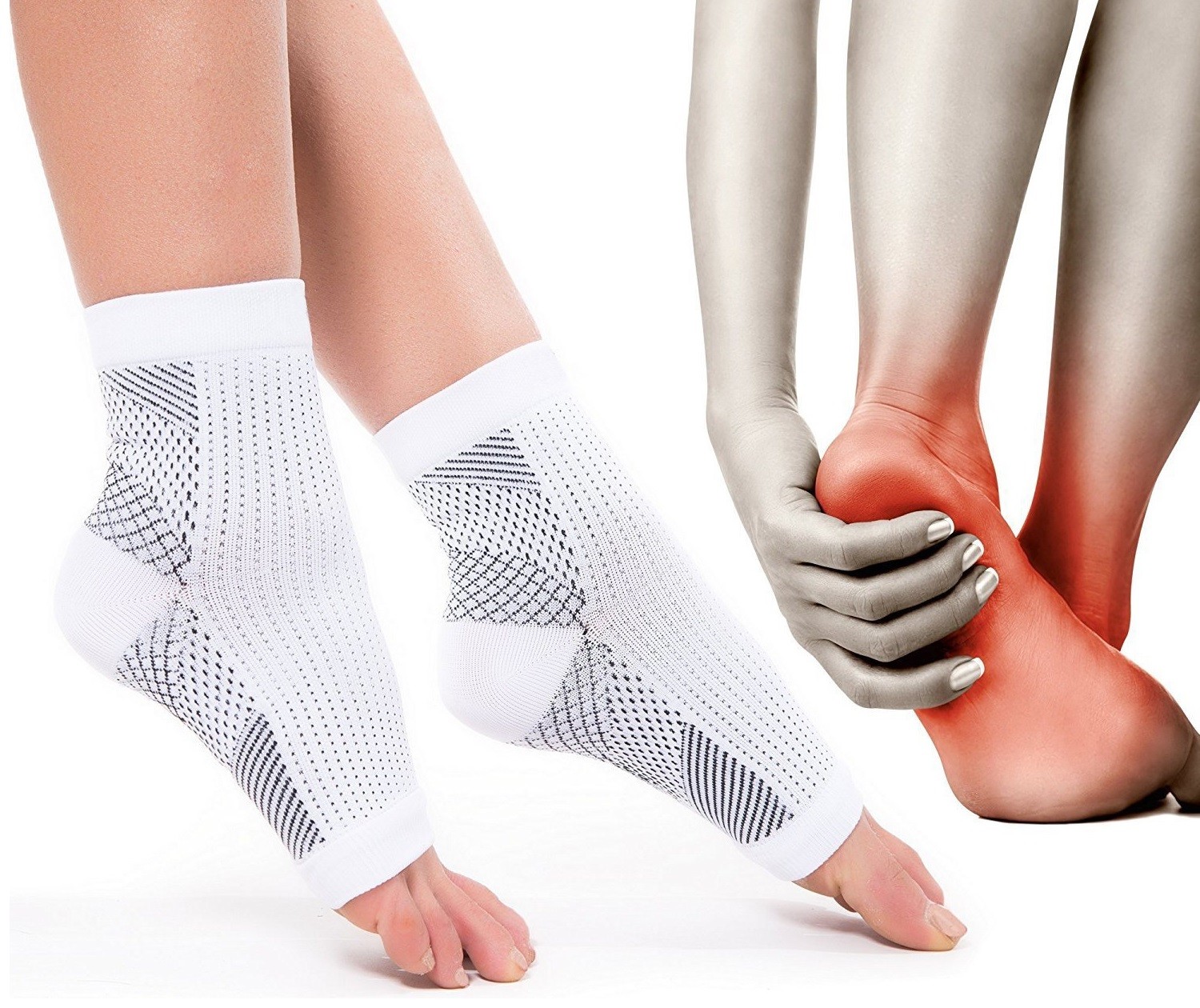 Best Ankle Compression Support Sleeve Plantar Fasciitis Socks Foot Swelling Pain