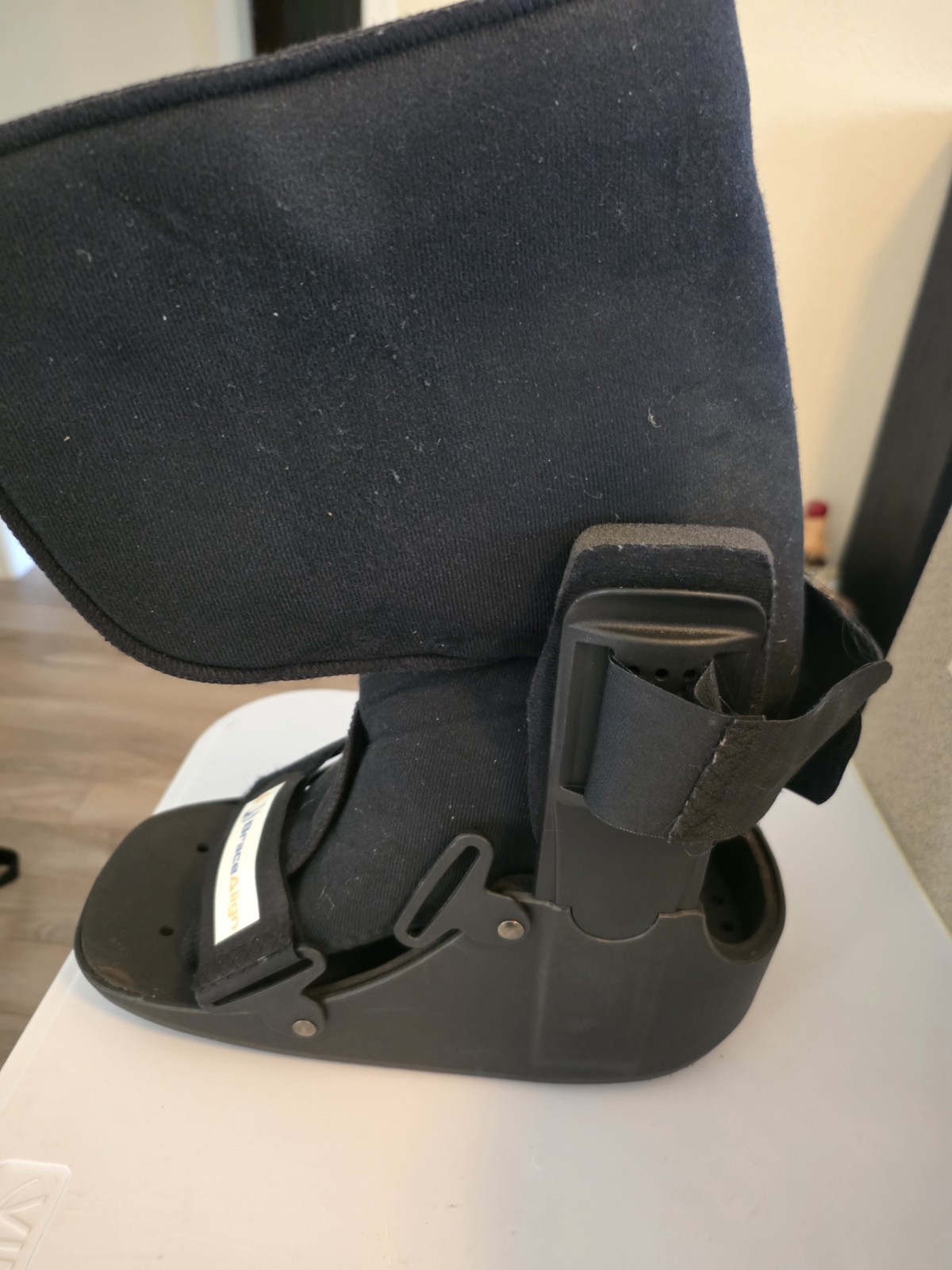 Brace Align Adjustable Orthopedic Ankle/Foot Brace Boot, Black, Size L