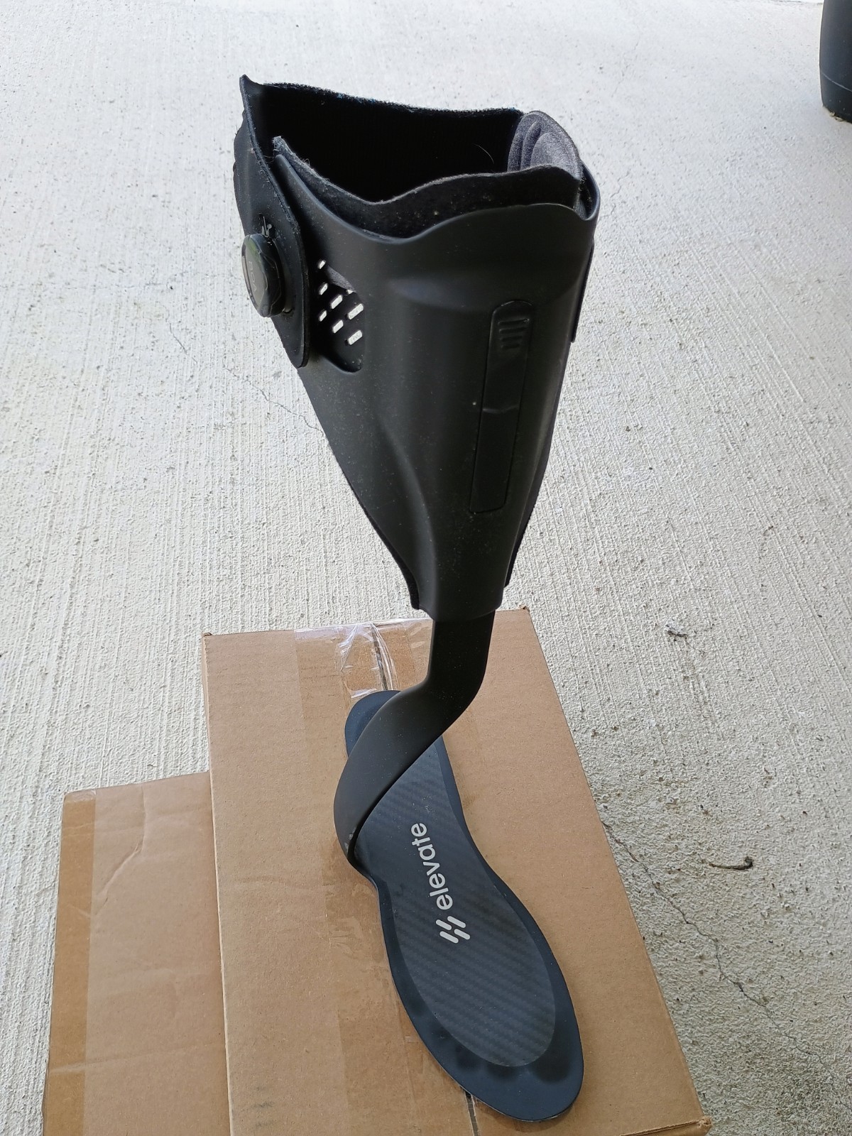 Elevate AFO1 Glide Drop Foot Carbon Fiber Leg Ankle Brace Trimmable Right Foot