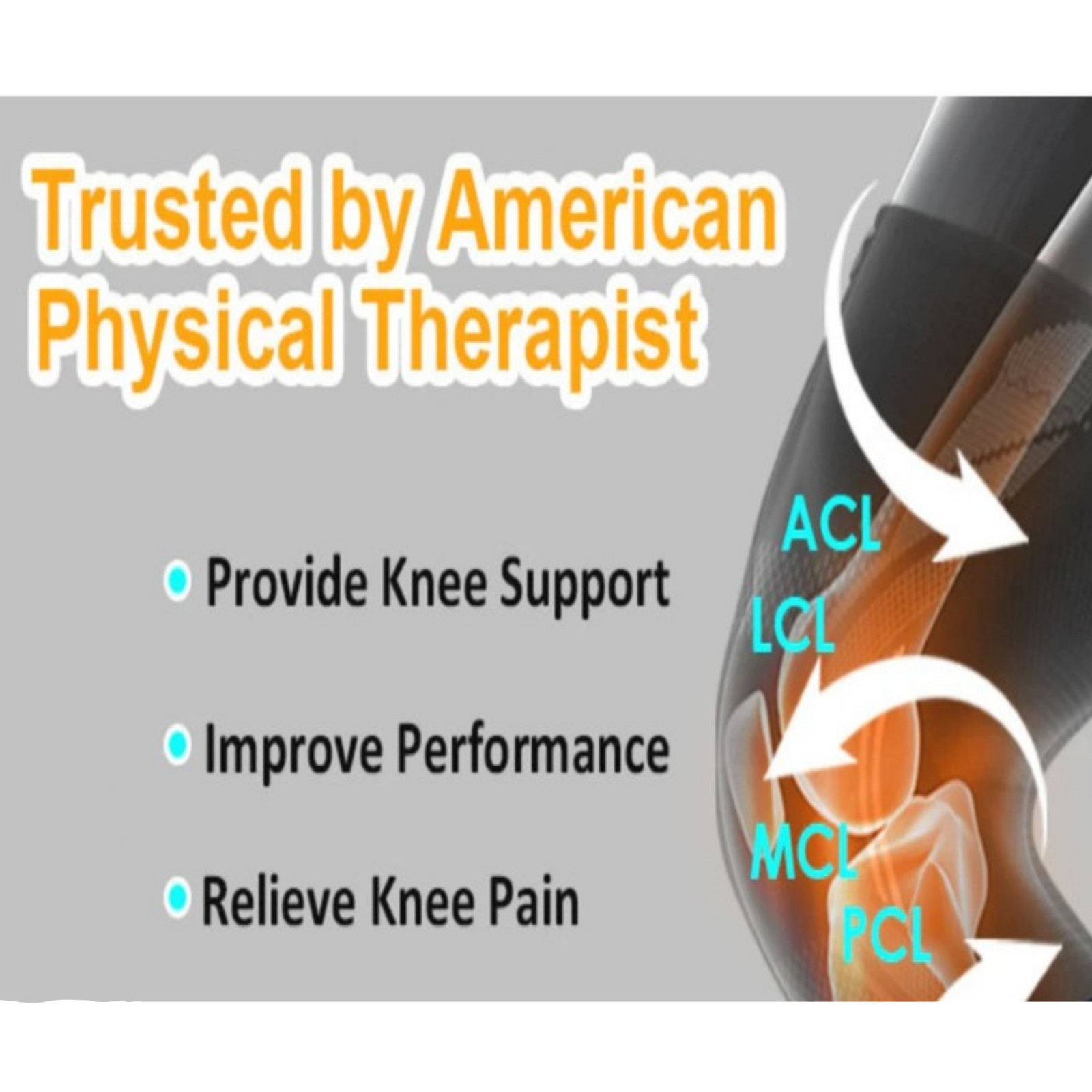Knee Brace Knee Compression Sleeve Joint Support Open Patella Stabilizer Wrap