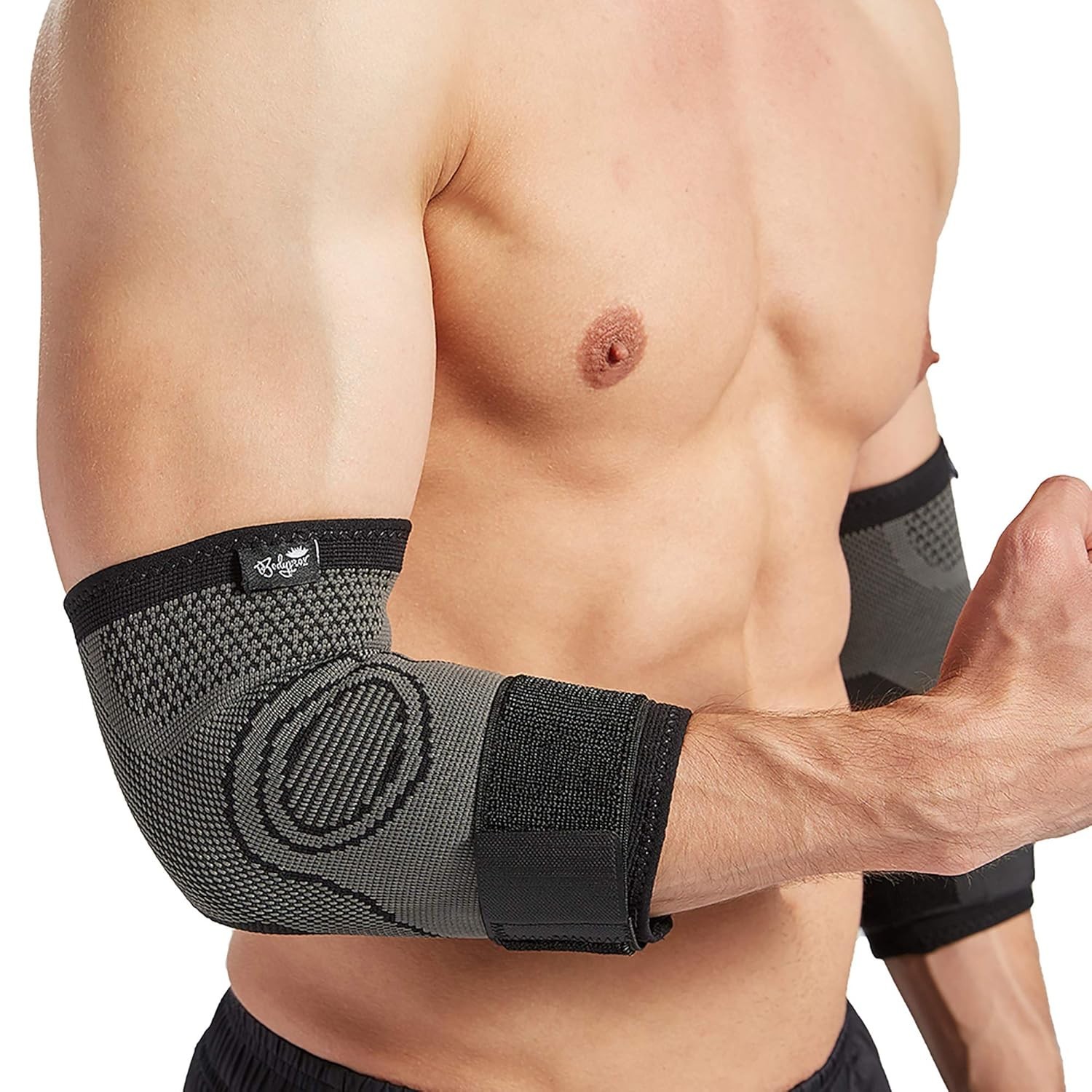 Moisture-Wicking Elbow Brace Dual Pack for Enhanced Performance – Large Size
