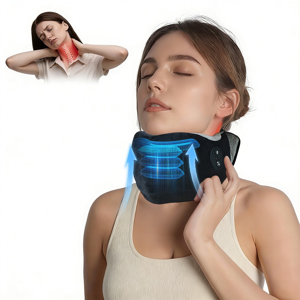 Heated Neck Brace Cervical Support Collar with 4 Heating Gears for Pain Relief