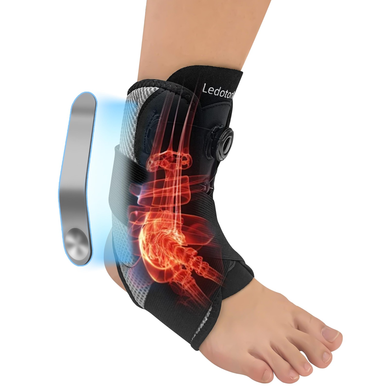 LedoTorMedics Ankle Brace for Running and Sports- Lightweight Breathable Ankle