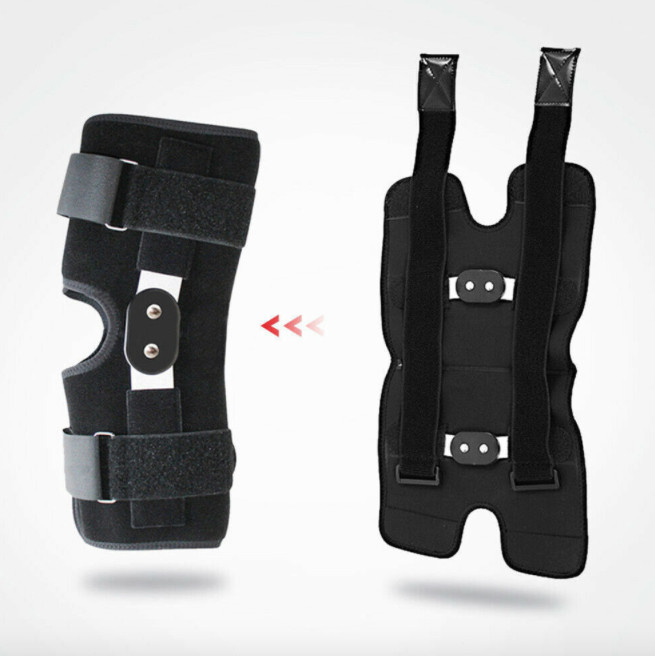 Plus Size External Hinged Knee Brace with Compression Wrap for Big & Wide Thighs