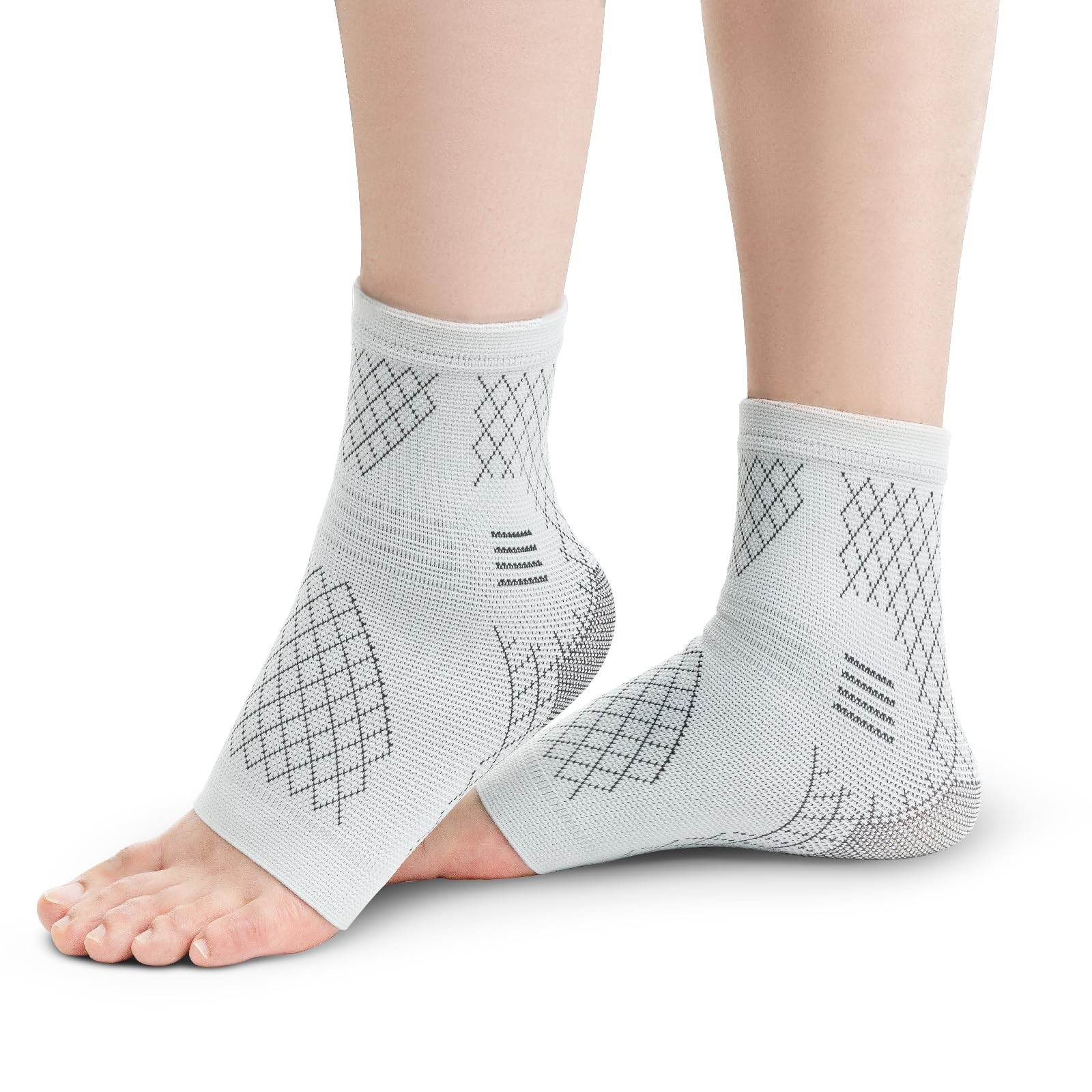 2 Pack Ankle Brace & Ankle Compression Sleeve for Women Men