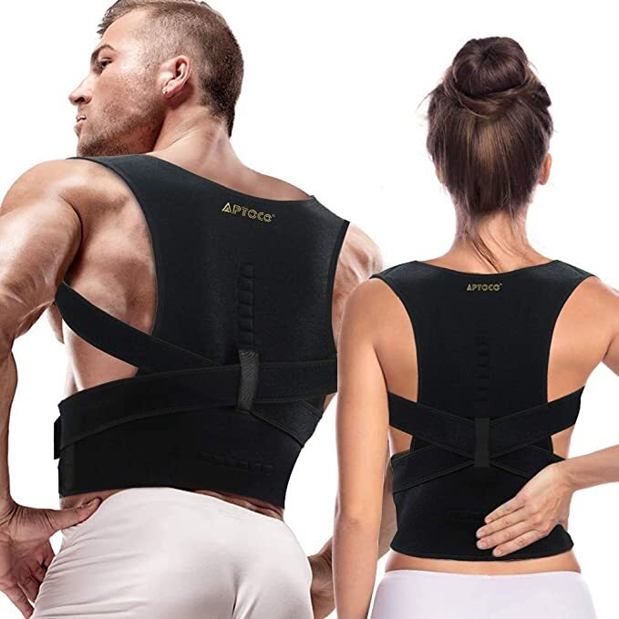 Full Back Support Posture Corrector Men/Women Adjustable 2XL/3XL lumbar back B