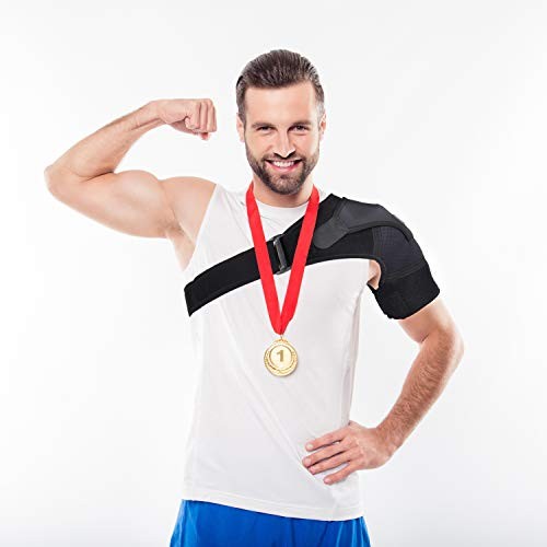 Shoulder Brace for Rotator Cuff – for Bursitis, Dislocated AC Joint, L-XL Black