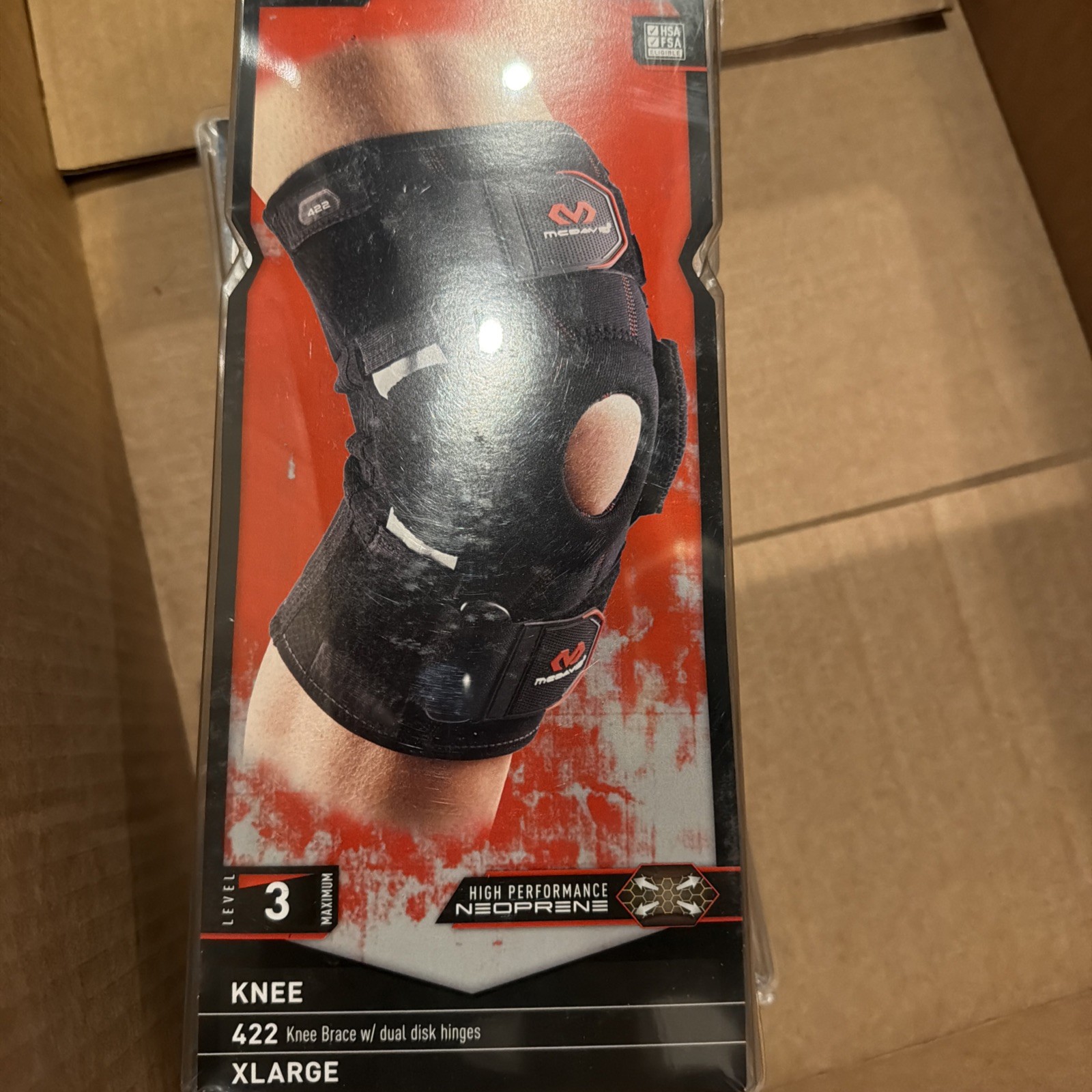 Mcdavid Level 3,Knee Brace w/dual disk hinge size x-Large 16-17.5