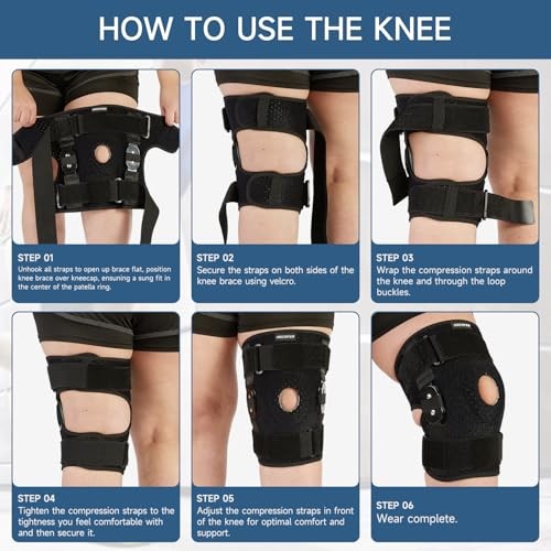 Plus Size Knee Brace XL-8XL,Stable Support of The Decompression 3XL-4XL Black