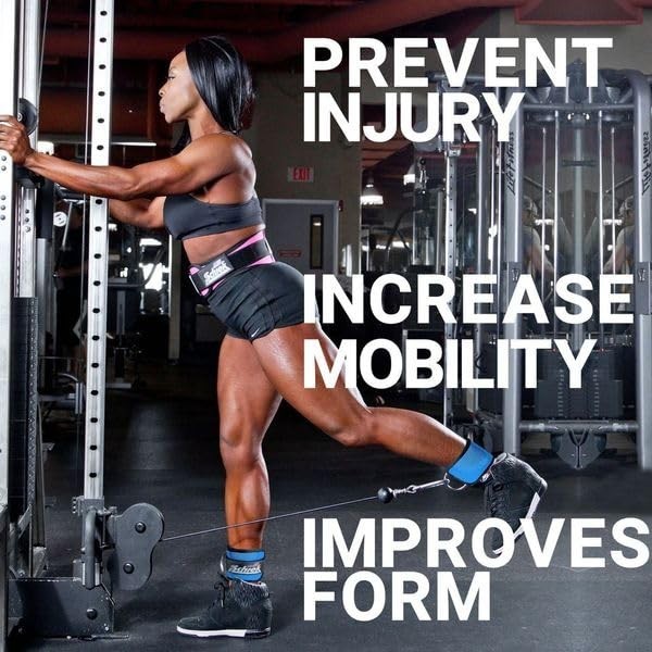 Durable Ankle Cuffs for Glute Kickbacks & Cable Machine Workouts – Heavy Duty Fi