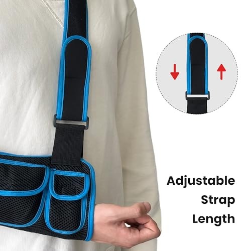 Arm Sling Shoulder Immobilizer, Mit Squeeze Balls for Hand Therapy, Medium