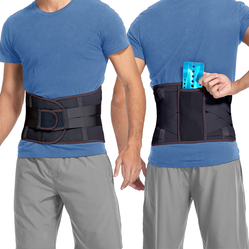 Medical Lumbar Support Lower Waist Back Belt Brace Pain Relief for Men Women Gym