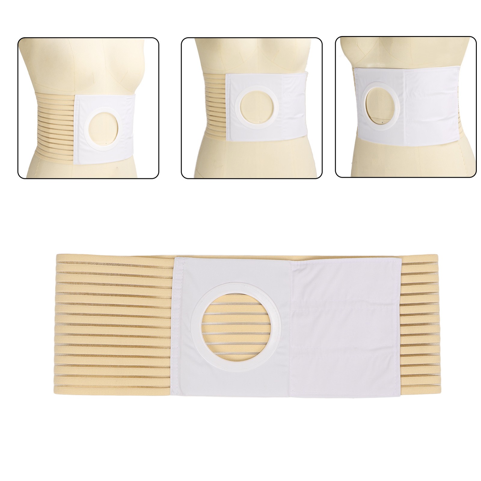 Ostomy Hernia Support Belt Adjustable Breathable Absorb Sweat Elastic Hernia