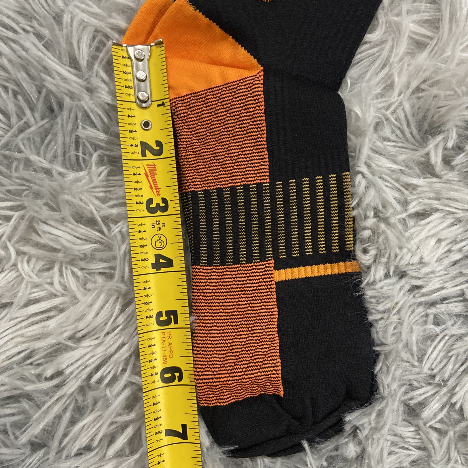 Compression Socks Marathon Orange and Black Boom Knee High Medium