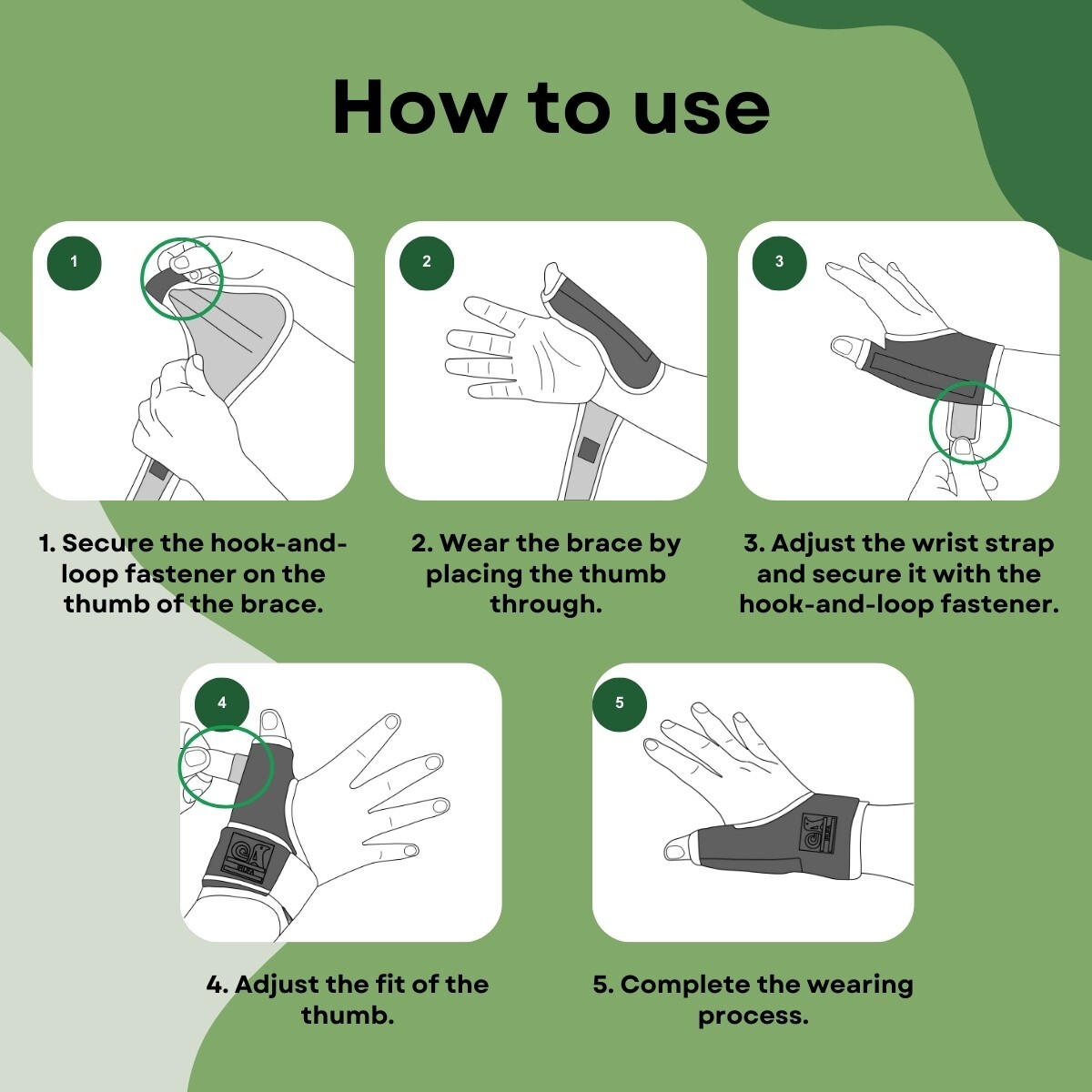 IRUFA, Spacer Fabric CMC Thumb Splint Brace Splint Support Wrap Spica
