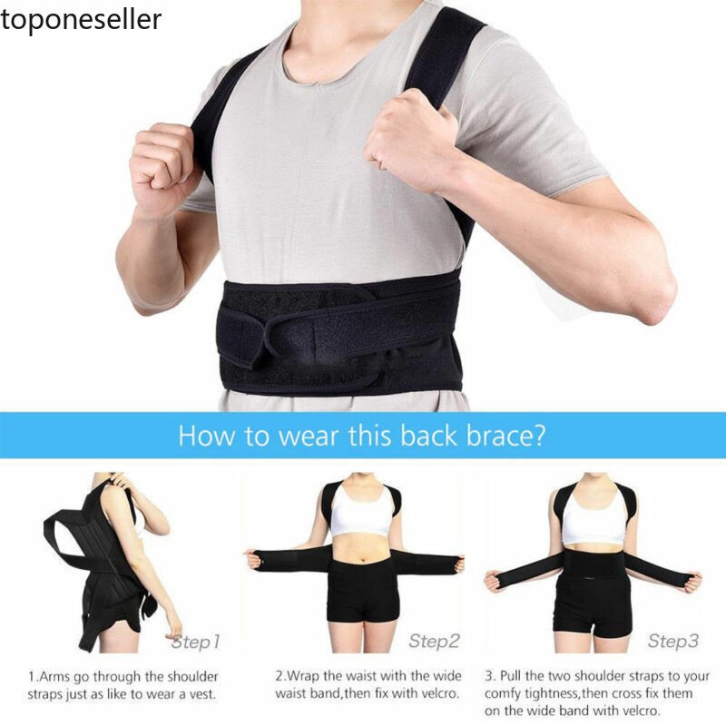 Adjustable Posture Corrector Back Shoulder Support Correct Brace Belt Men Women