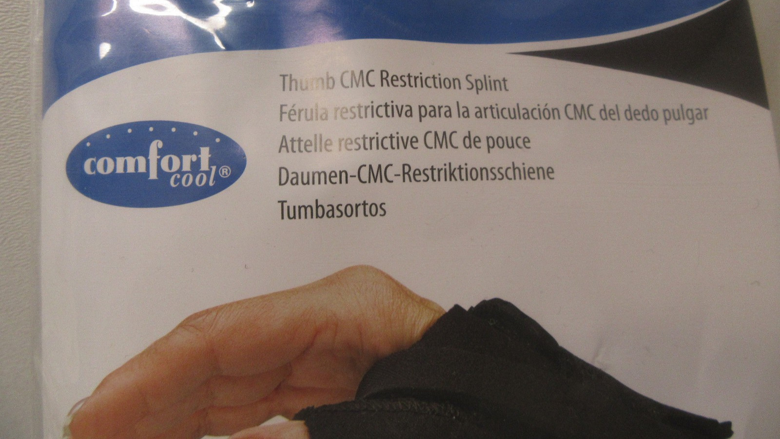 NEW Comfort Cool Thumb CMC Restriction Splint BLACK RIGHT X LARGE NC79551