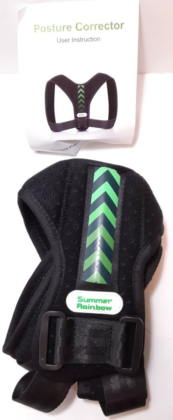 Adjustable Posture Corrector Black, New Open Box