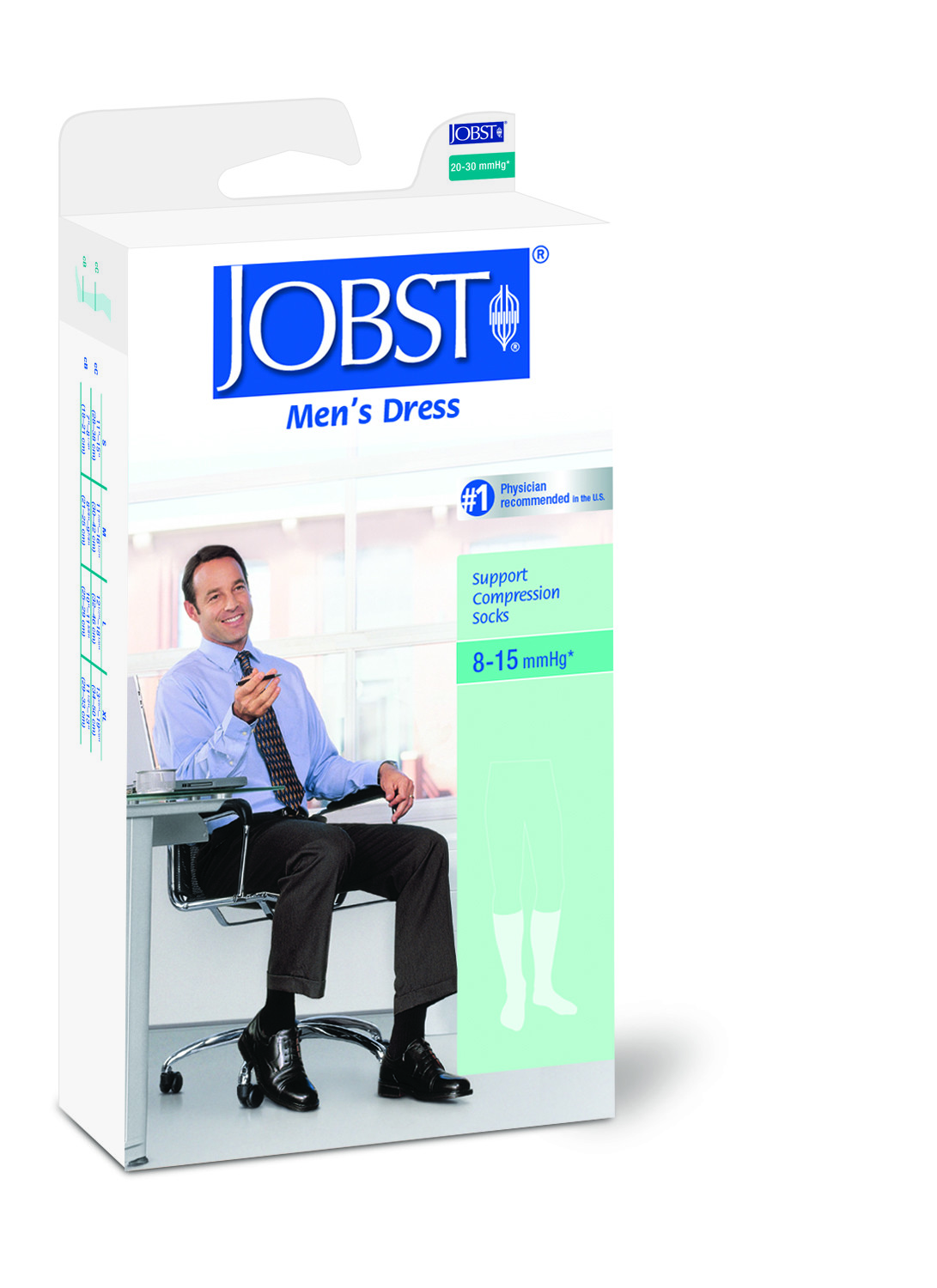 Jobst for Men Dress Compression Knee High Socks 8-15 mmhg Therapeutic Supports