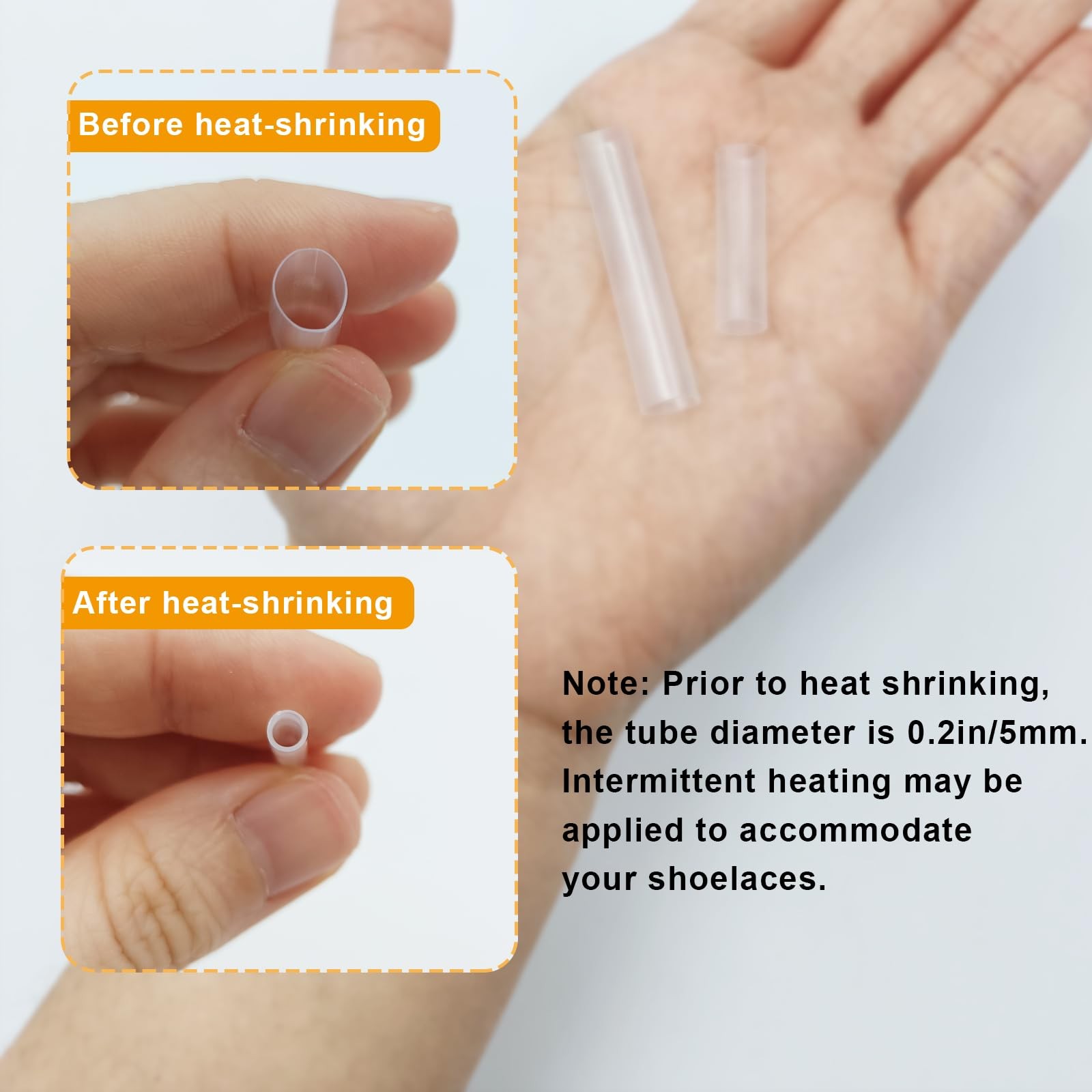 50 Pcs Clear Shoe Lace End Tips Sneaker Shoe Lace Repair Aglet Tips