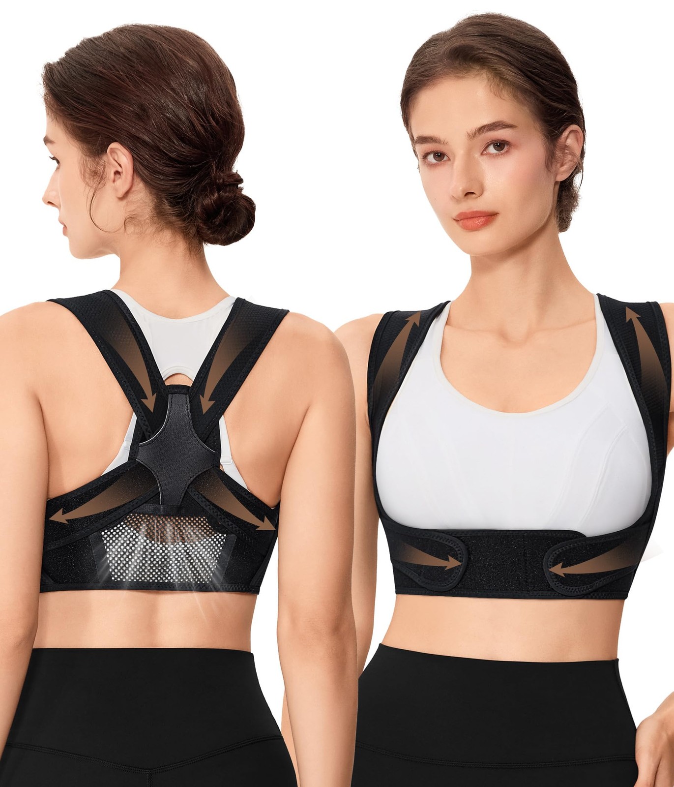 URSEXYLY Posture Corrector for Women Breathable Back Brace For 2XL/3XL, Black