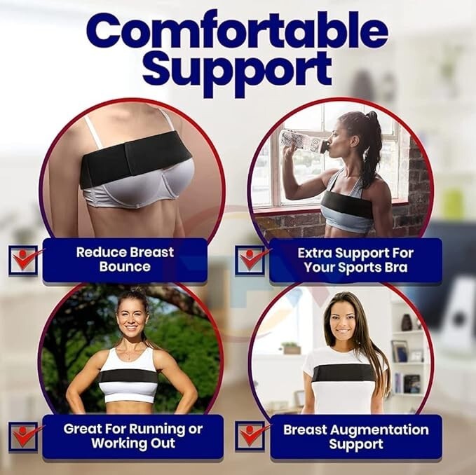 Ziplo Women Front Breast Support Bra Implant Stabilizer Post Surgery Compression