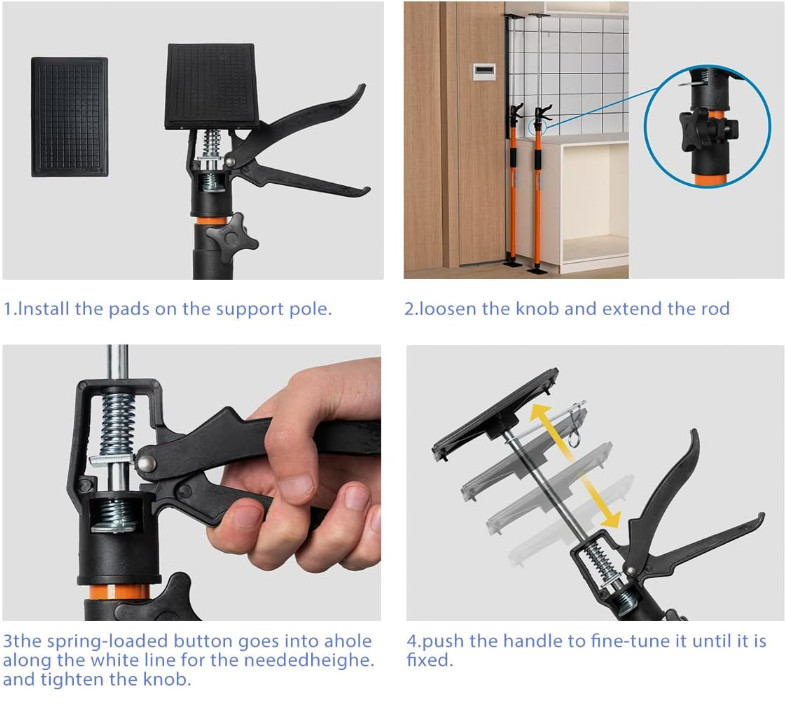 2PK Support Pole,Steel Telescopic Adjustable 3rd Hand Support System,SupportRod